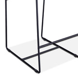 New York 17" Counter Chair in Chocolate Top Grain Leather and Iron by Home Trends & Design at Eve Furniture