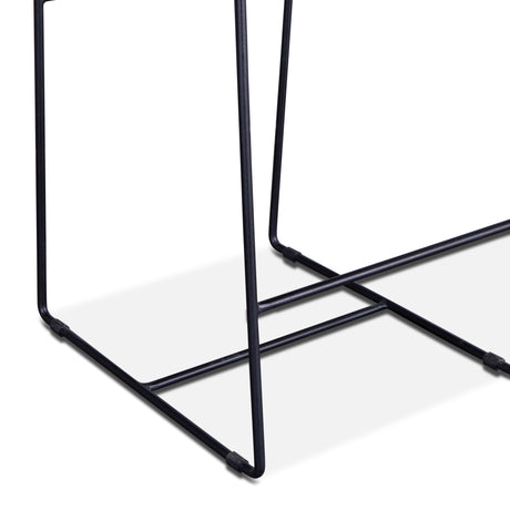 New York 17" Counter Chair in Chocolate Top Grain Leather and Iron by Home Trends & Design at Eve Furniture