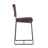 New York 17" Counter Chair in Chocolate Top Grain Leather and Iron by Home Trends & Design at Eve Furniture