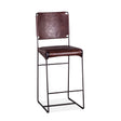 New York 17" Counter Chair in Chocolate Top Grain Leather and Iron by Home Trends & Design at Eve Furniture