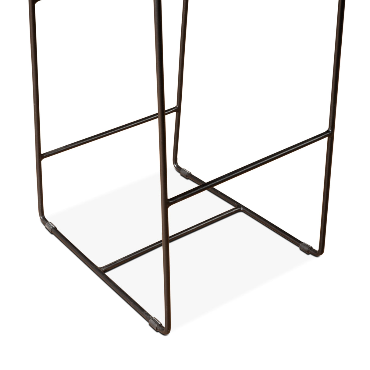 New York 18" Bar Chair in Brown Buffalo Leather and Iron by Home Trends & Design at Eve Furniture