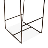 New York 18" Bar Chair in Brown Buffalo Leather and Iron by Home Trends & Design at Eve Furniture