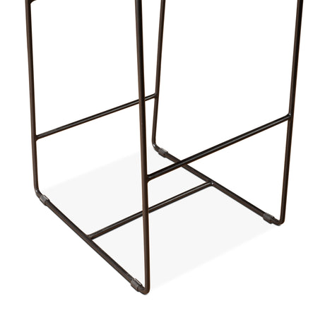 New York 18" Bar Chair in Brown Buffalo Leather and Iron by Home Trends & Design at Eve Furniture
