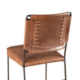New York 18" Bar Chair in Brown Buffalo Leather and Iron by Home Trends & Design at Eve Furniture