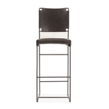 New York 18" Counter Chair in Black Leather and Iron by Home Trends & Design at Eve Furniture