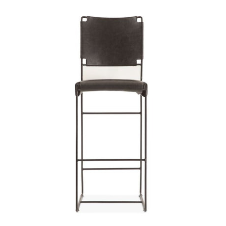 New York 18" Counter Chair in Black Leather and Iron by Home Trends & Design at Eve Furniture