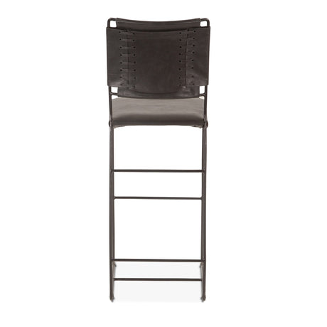 New York 18" Counter Chair in Black Leather and Iron by Home Trends & Design at Eve Furniture