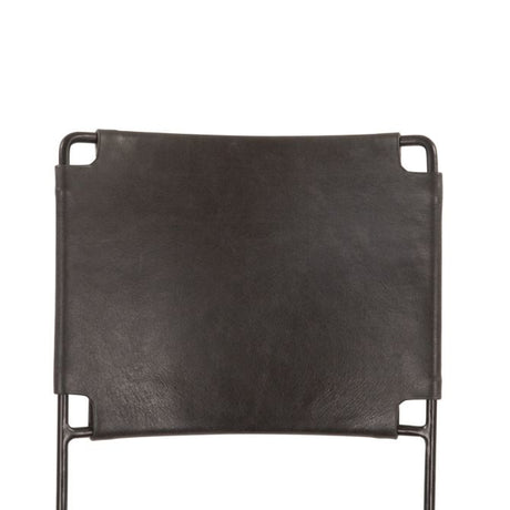 New York 18" Counter Chair in Black Leather and Iron by Home Trends & Design at Eve Furniture