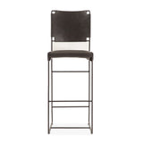 New York 18" Counter Chair in Black Leather and Iron by Home Trends & Design at Eve Furniture
