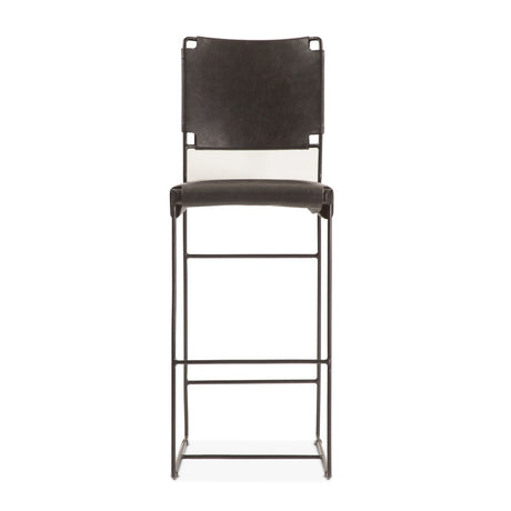New York 18" Counter Chair in Black Leather and Iron by Home Trends & Design at Eve Furniture
