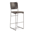 New York 18" Counter Chair in Black Leather and Iron by Home Trends & Design at Eve Furniture