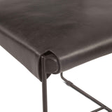 New York 18" Dining Chair in Black Buffalo Leather and Iron, Set of 2 by Home Trends & Design at Eve Furniture