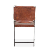 New York 20" Dining Armchair in Tobacco Leather by Home Trends & Design at Eve Furniture