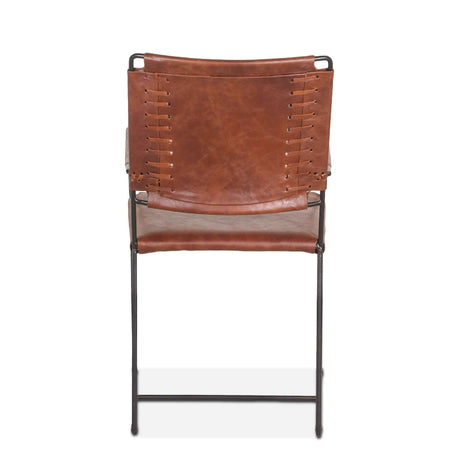 New York 20" Dining Armchair in Tobacco Leather by Home Trends & Design at Eve Furniture