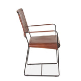 New York 20" Dining Armchair in Tobacco Leather by Home Trends & Design at Eve Furniture