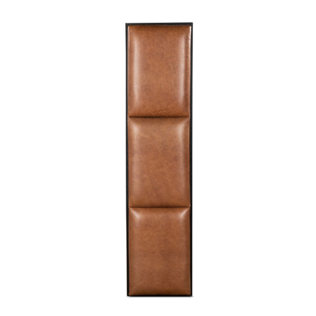 New York 62" Bench in Cognac Leather and Iron by Home Trends & Design at Eve Furniture