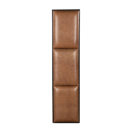 New York 62" Bench in Cognac Leather and Iron by Home Trends & Design at Eve Furniture
