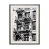 New York Fire Escape by Susan Vizary Photoy Hand Embelished Framed Photo Art Print Matted under Glas by Mercana at Eve Furniture
