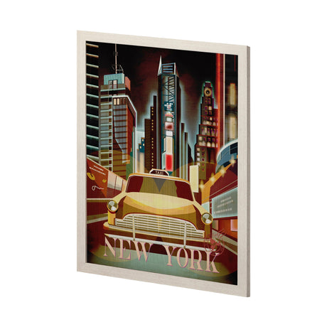 New York Go USA (L) by Mercana Studio a Hand Embellished Decograph Framed Art Print by Mercana at Eve Furniture