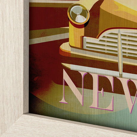 New York Go USA (L) by Mercana Studio a Hand Embellished Decograph Framed Art Print by Mercana at Eve Furniture