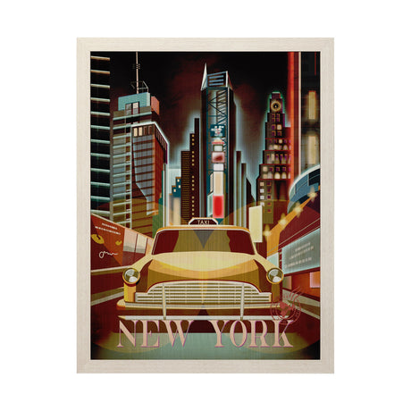 New York Go USA (L) by Mercana Studio a Hand Embellished Decograph Framed Art Print by Mercana at Eve Furniture
