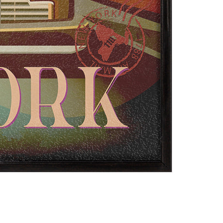 New York Go USA (SM) by Mercana Studio a Hand Embellished Decograph Framed Art Print by Mercana at Eve Furniture