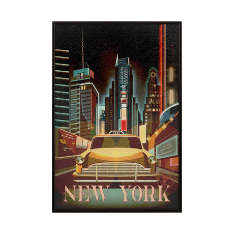 New York Go USA (SM) by Mercana Studio a Hand Embellished Decograph Framed Art Print by Mercana at Eve Furniture