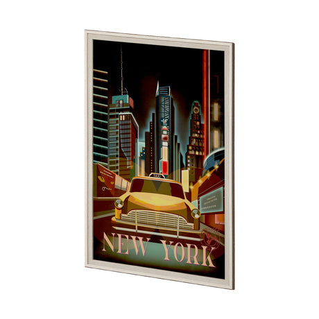 New York Go USA (XL) by Mercana Studio a Hand Embellished Decograph Framed Art Print under Glass by Mercana at Eve Furniture