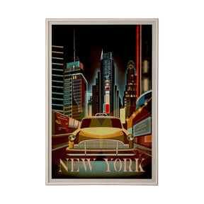 New York Go USA (XL) by Mercana Studio a Hand Embellished Decograph Framed Art Print under Glass by Mercana at Eve Furniture