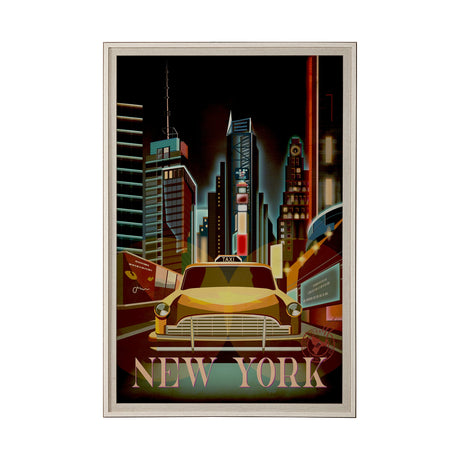 New York Go USA (XL) by Mercana Studio a Hand Embellished Decograph Framed Art Print under Glass by Mercana at Eve Furniture