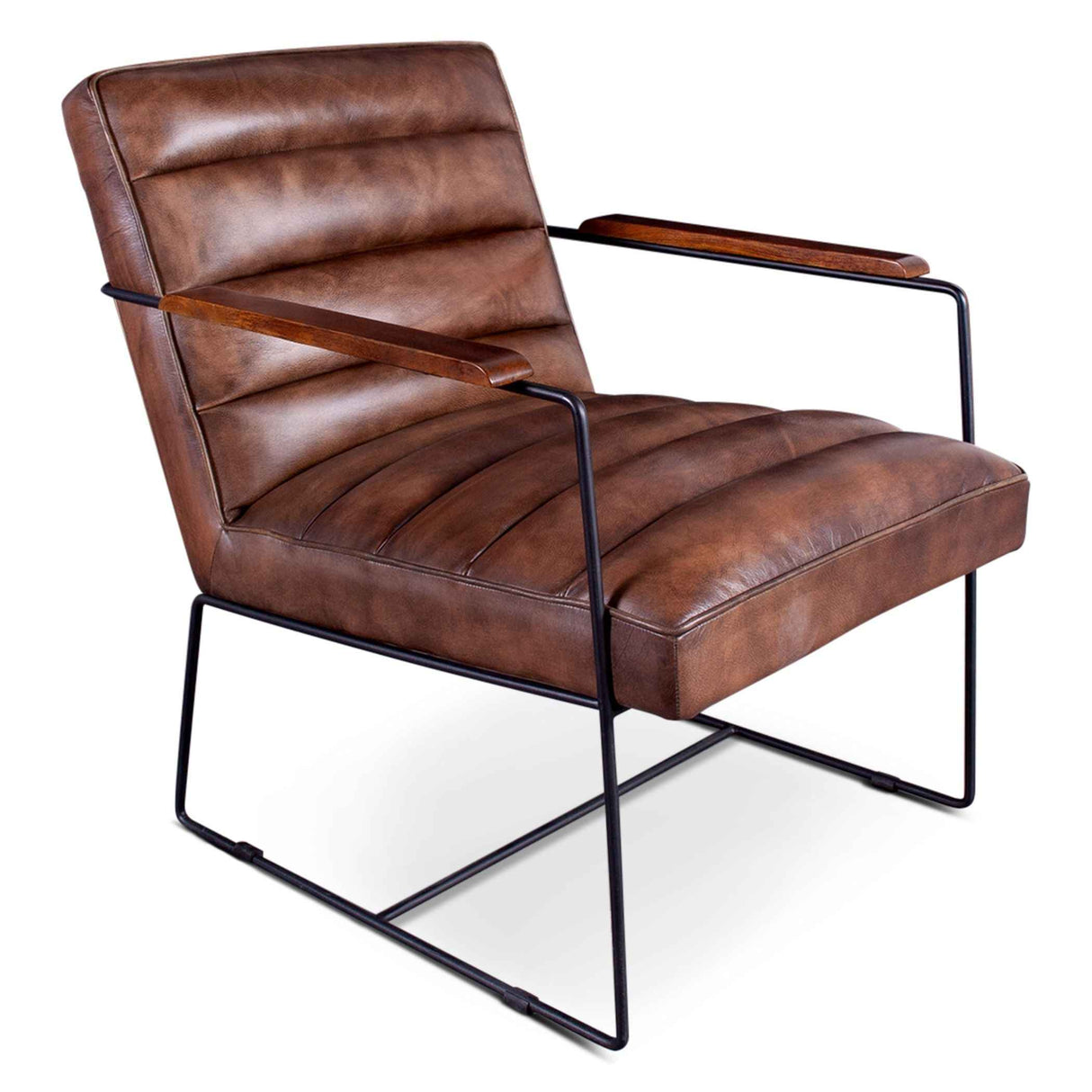 New York Tony Accent Chair in Antique Whiskey Leather by Home Trends & Design at Eve Furniture