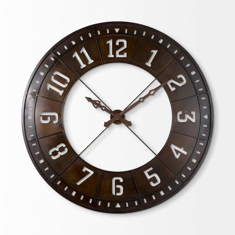 Newcastle Giant Oversize Industrial Wall Clock by Mercana at Eve Furniture