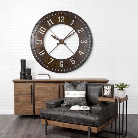 Newcastle Giant Oversize Industrial Wall Clock by Mercana at Eve Furniture