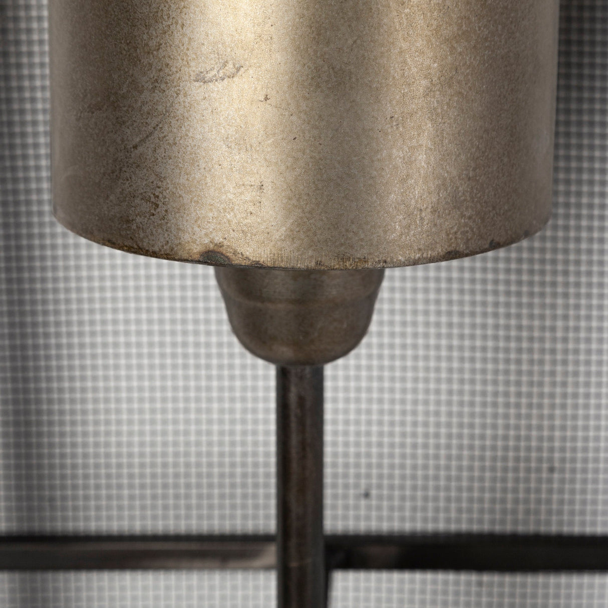 Newcomb Gold/Black Metal Meshed Rectangular Wall Sconce by Mercana at Eve Furniture