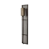 Newcomb Gold/Black Metal Meshed Rectangular Wall Sconce by Mercana at Eve Furniture
