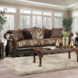 Newdale Brown/Gold Sofa by Furniture of America at Eve Furniture