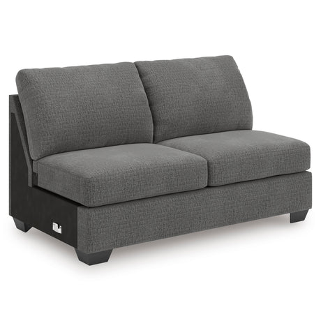 Newellen Greystone 3-Piece Left Arm Facing Sectional by Ashley at Eve Furniture