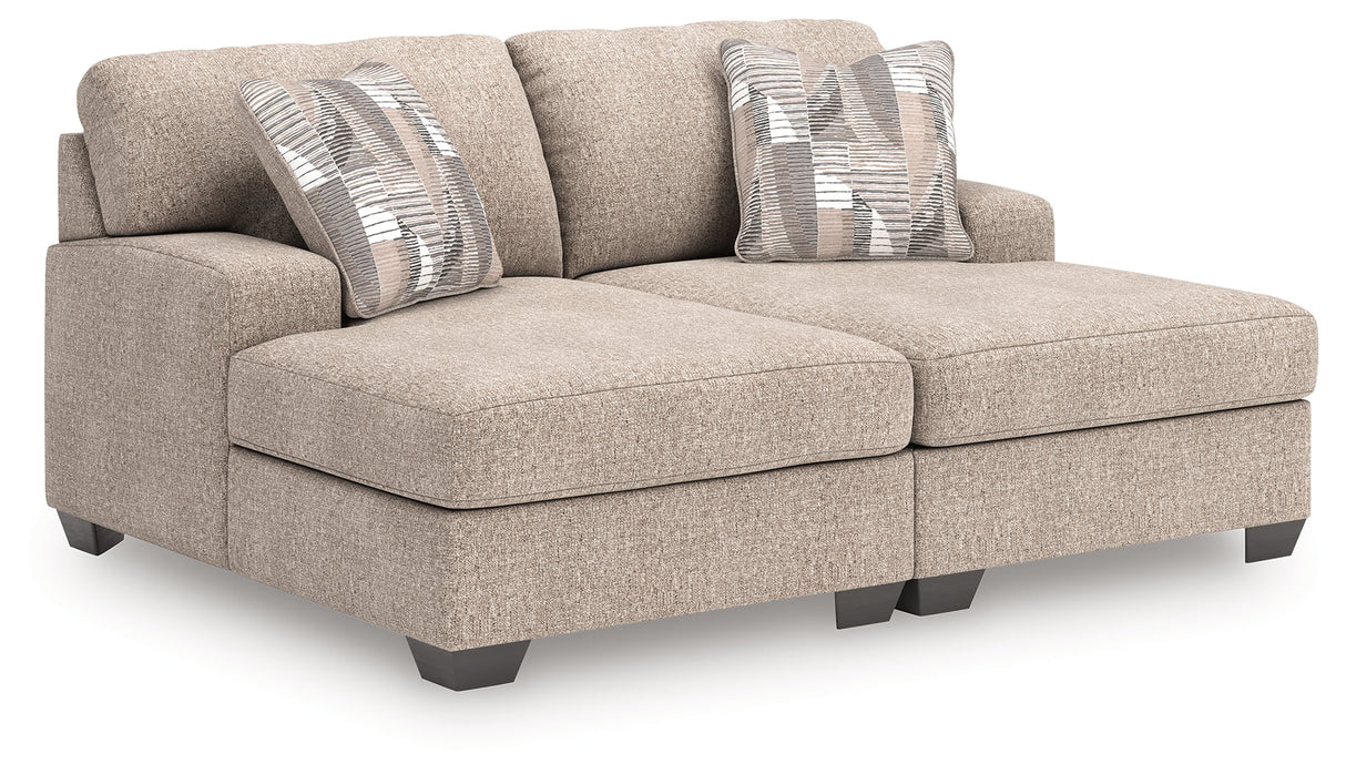 Newellen Hemp 2-Piece Super Chaise by Ashley at Eve Furniture