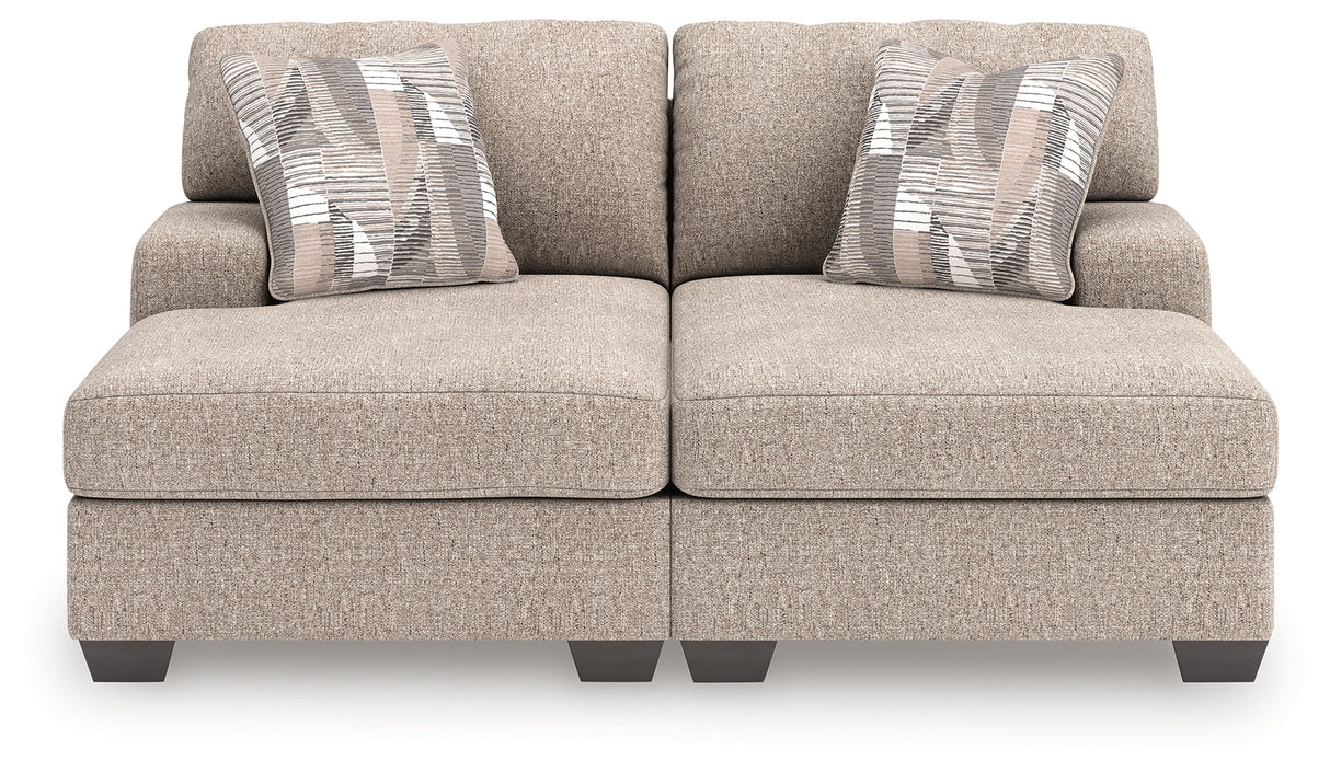 Newellen Hemp 2-Piece Super Chaise by Ashley at Eve Furniture