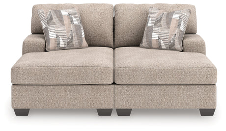 Newellen Hemp 2-Piece Super Chaise by Ashley at Eve Furniture