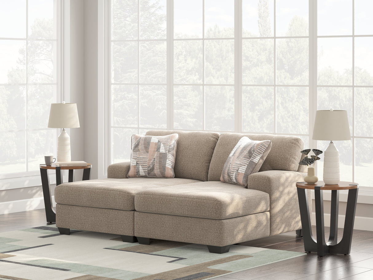 Newellen Hemp 2-Piece Super Chaise by Ashley at Eve Furniture