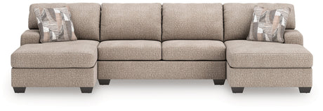 Newellen Hemp 3-Piece Double Chaise Sectional by Ashley at Eve Furniture