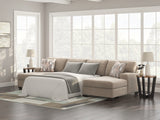 Newellen Hemp 3-Piece Double Chaise Sleeper Sectional by Ashley at Eve Furniture