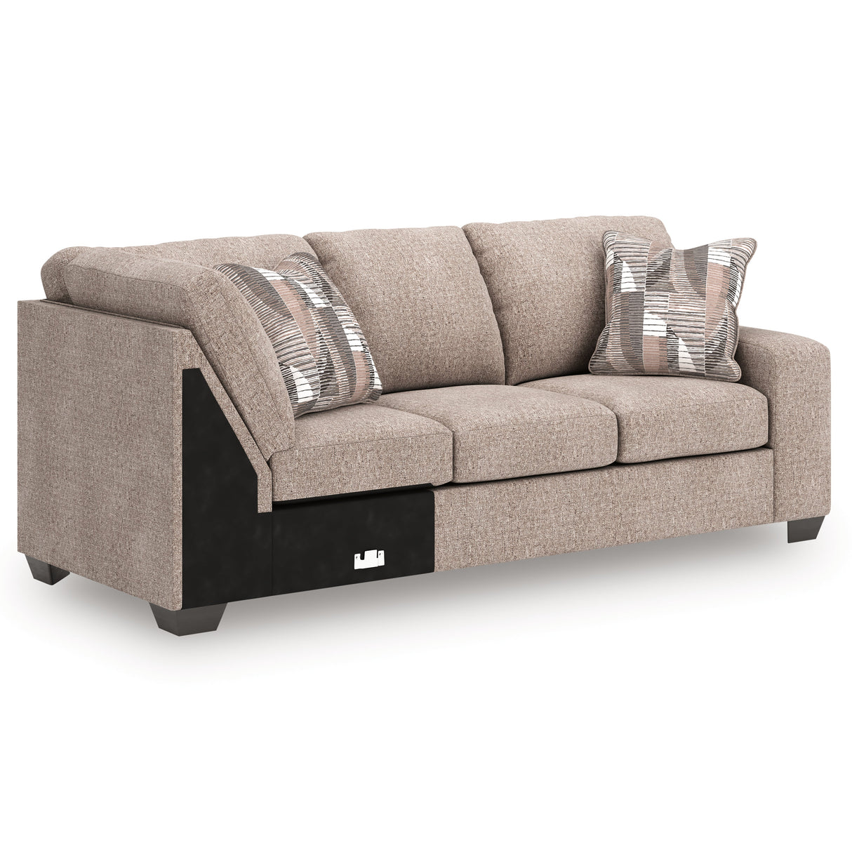 Newellen Hemp 3-Piece (LAF) Chaise Sleeper Sectional by Ashley at Eve Furniture