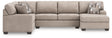 Newellen Hemp 3-Piece Right Arm Facing Sectional by Ashley at Eve Furniture