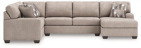Newellen Hemp 3-Piece Right Arm Facing Sectional by Ashley at Eve Furniture