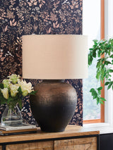 Newgerhard Brown/Black Table Lamp by ASHLEY FURNITURE at Eve Furniture
