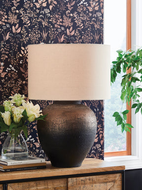 Newgerhard Brown/Black Table Lamp by ASHLEY FURNITURE at Eve Furniture