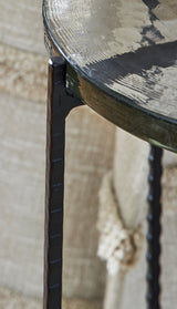 Newgoren Clear/Black Accent Table