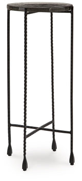 Newgoren Clear/Black Accent Table by Ashley at Eve Furniture